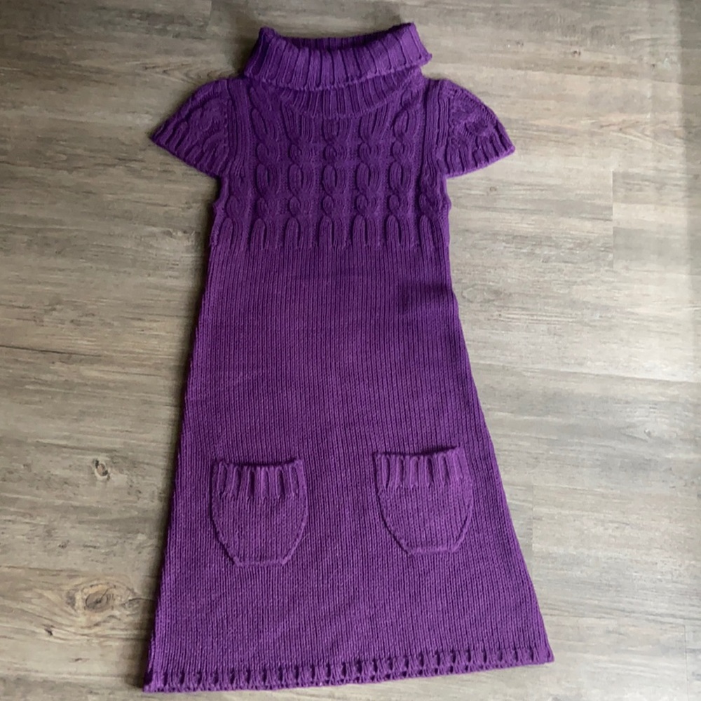 NWT dark purple sweater mini dress